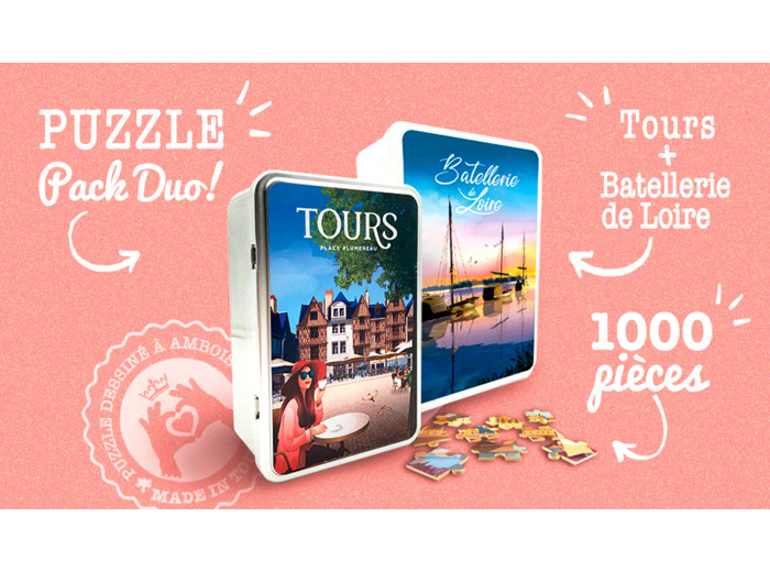 PACK DUO - Puzzles Tours et Batellerie de Loire