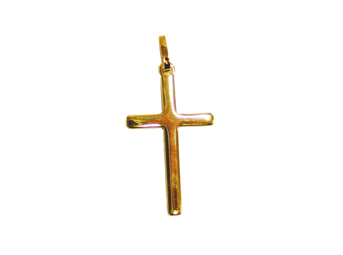 Croix en Plaqué Or 25mm - PLATE