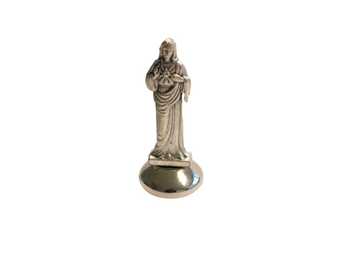 Statue métal- Sacré-Coeur de Jésus 5cm