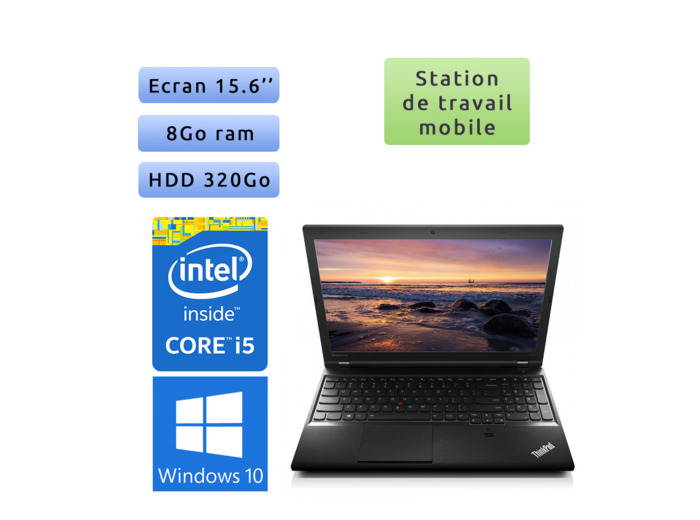 Lenovo ThinkPad L540 - Windows 10 - i5 8Go 320Go - 15.6 - Ordinateur Portable PC