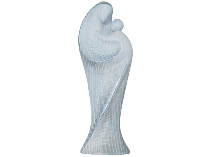 Vierge de la MEDITATION en bois 11cm- BLEUE