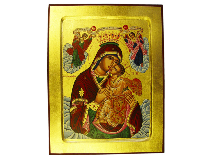 Icône dorée incurvée 24*30cm - VIERGE DE LA MER