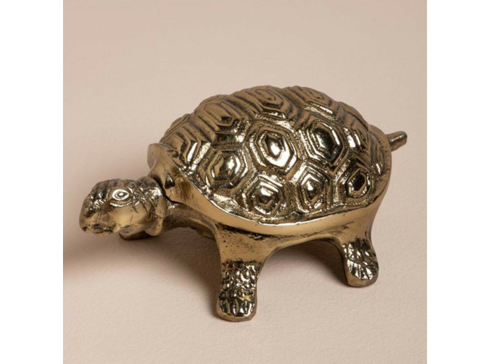 Boîte tortue dorée 16x7x10cm