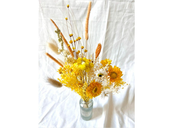 Bouquet séché en fiole MADELEINE