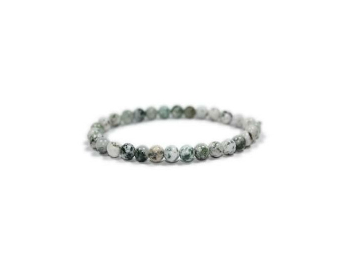 Bracelet en agate arbre 6 mm