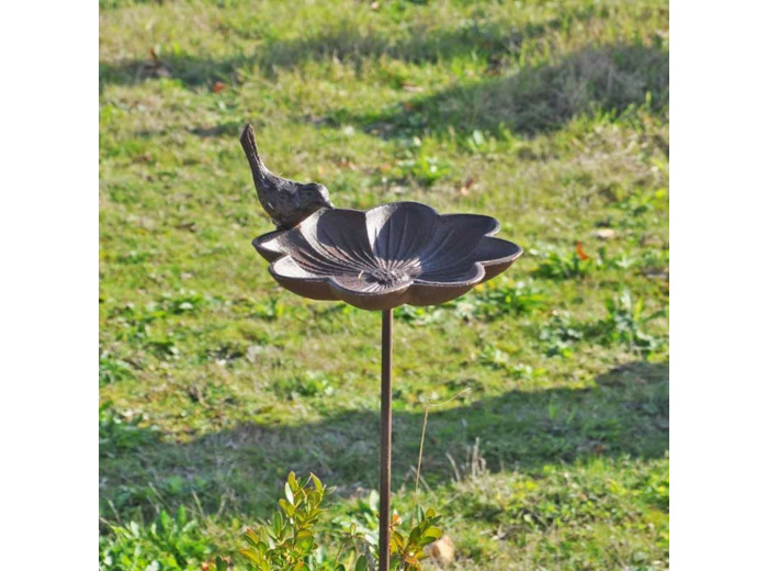 Mangeoire oiseaux Fleurs 20x90x18cm