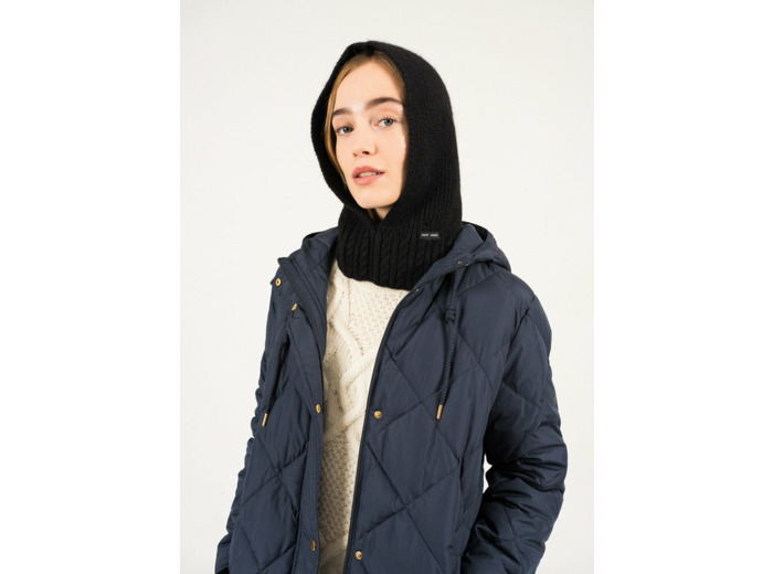 Cagoule en laine en maille fantaisie