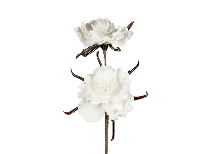 Fleur Artificielle Hamamélis Blanche en Polyester Haute Tige 90cm