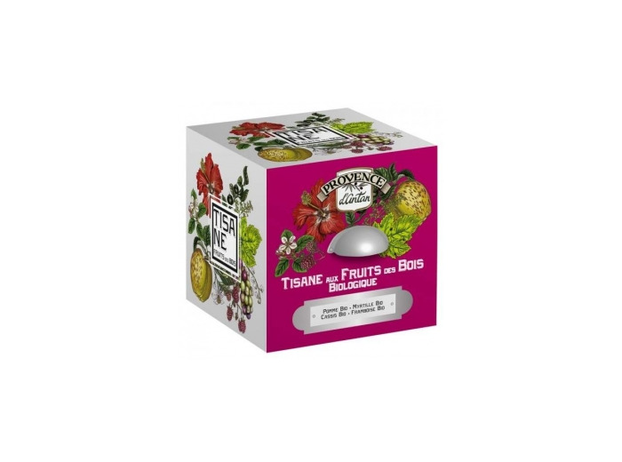 Tisane Be Cube Fruits des bois bio 24 sachets 60g boite métal