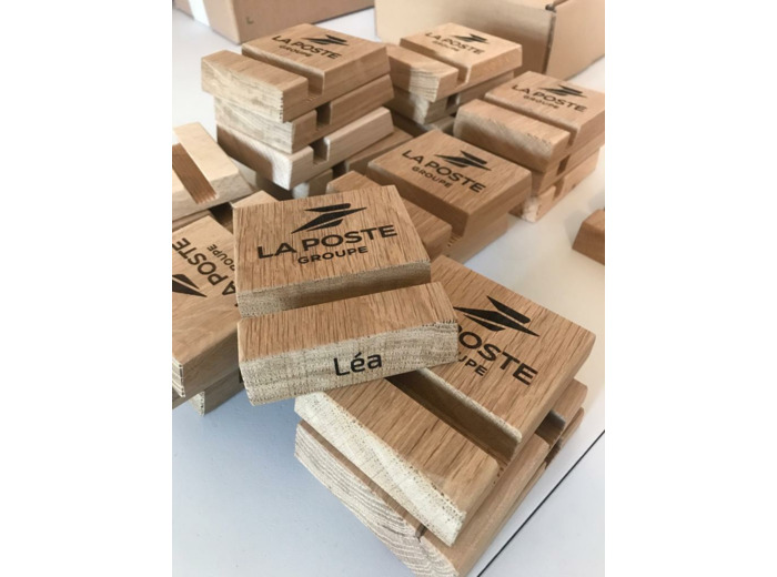 Support téléphone bois - Personnalisé