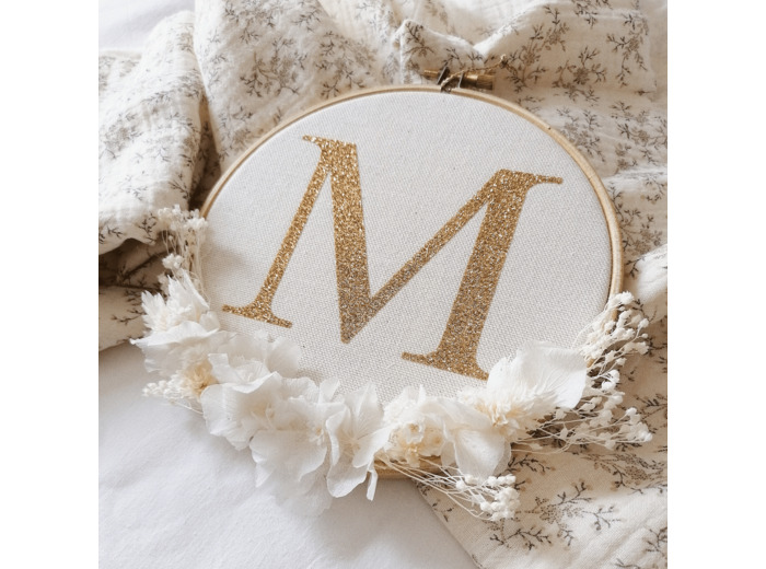 Tambour mini initiale doré