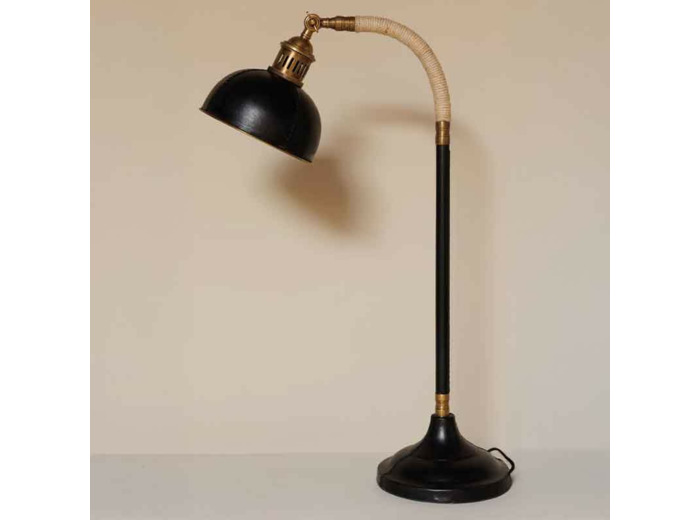 Lampe sur pied cuir Aventura 23x23x120cm