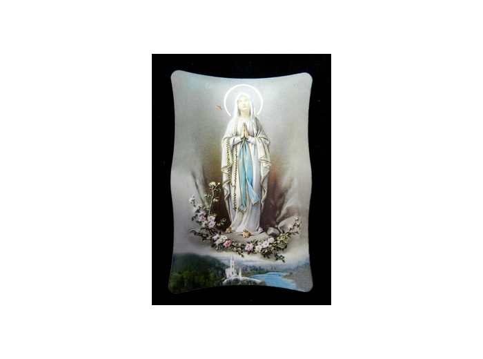 Plaque à poser en résine 10x7cm- LOURDES