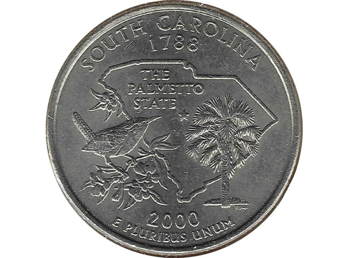 AMERIQUE (U.S.A)  1/4 DOLLAR 2000 D SOUTH CAROLINA TTB+