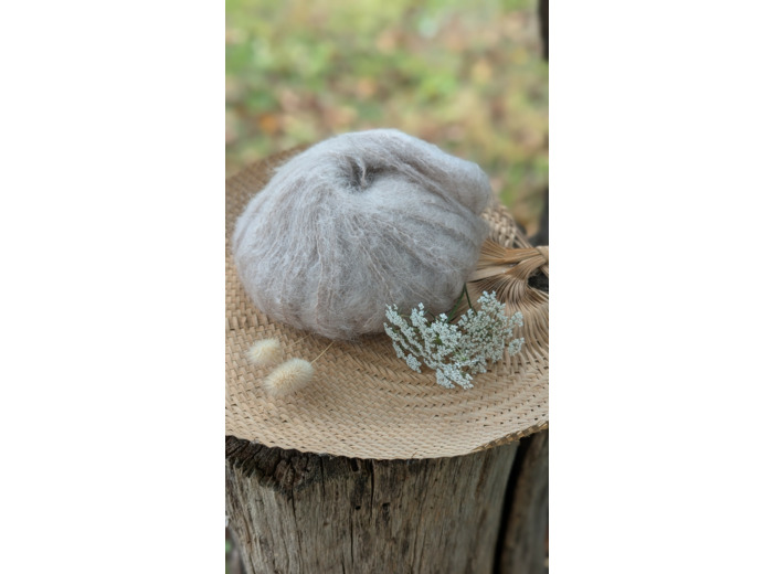 Pelote MOUSSE (98% Kid mohair 2% polyamide) - Ficelle