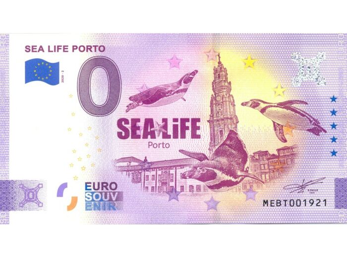 PORTUGAL 2020-2 SEA LIFE PORTO BILLET SOUVENIR 0 EURO TOURISTIQUE  NEUF