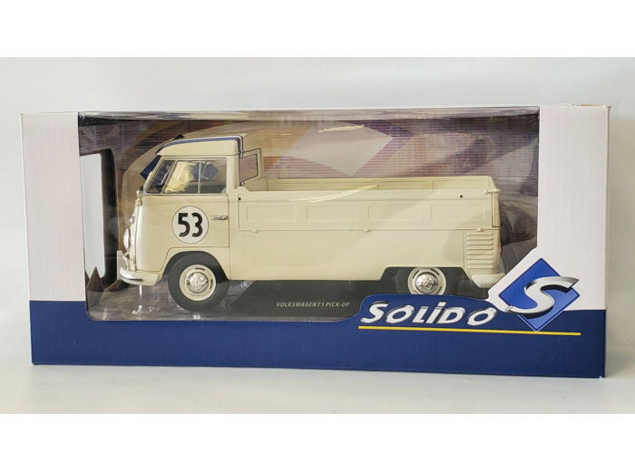 VOLKSWAGEN T1 1950 PICK UP RACER 53 SOLIDO 1/18 BOITE D'ORIGINE