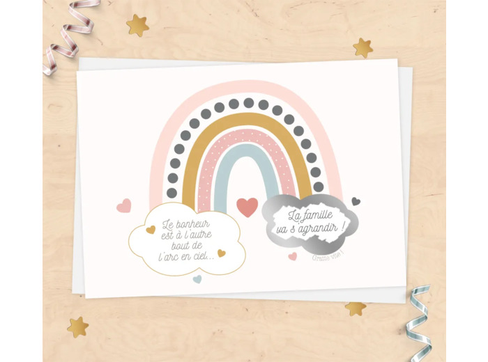Carte à gratter "La famille va s'agrandir"