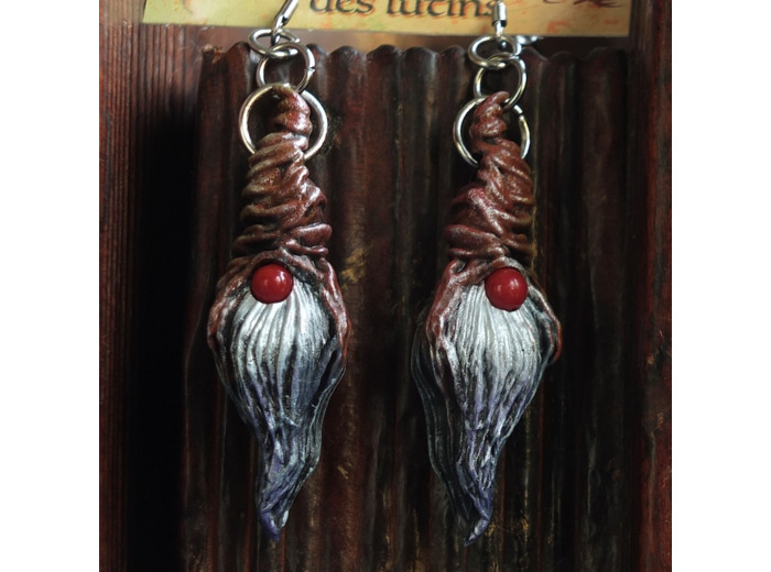 Boucles d'oreilles "Espiègle" et leur Corail