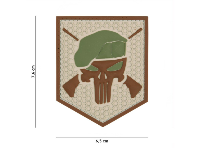 Patch 3D PVC Commando Punisher (coyote)