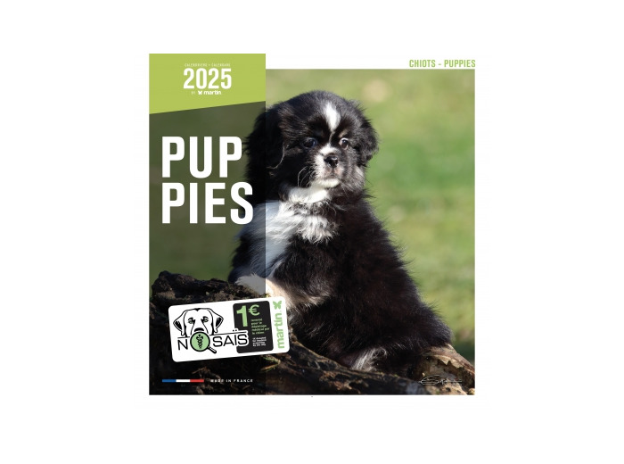 Calendrier chien 2025 - Chiots - Martin