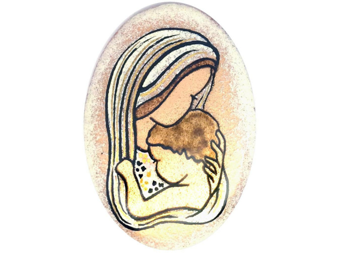 Maris Stella blanche 7X4cm - EMAUX DU LIBAN