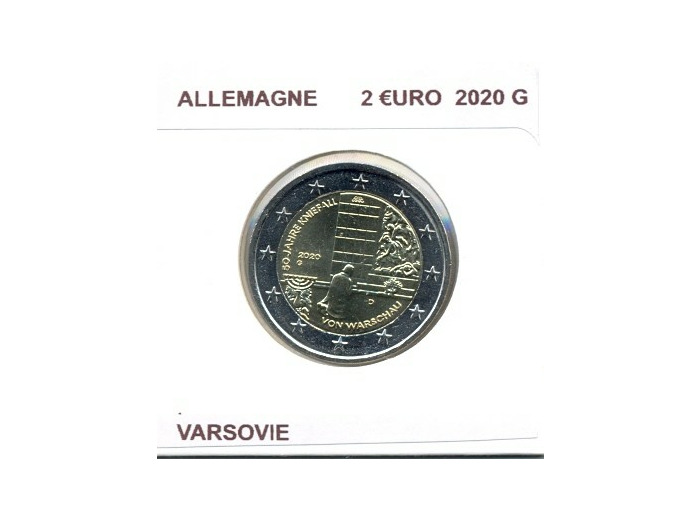 ALLEMAGNE 2020 G  2 EURO COMMEMORATIVE VARSOVIE SUP