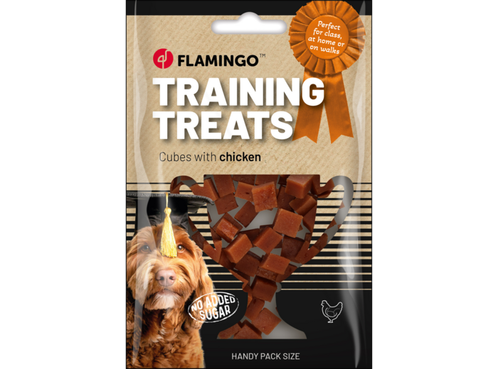 Friandises cubes de poulet pour chien FLAMINGO -DDM 13/05/2026