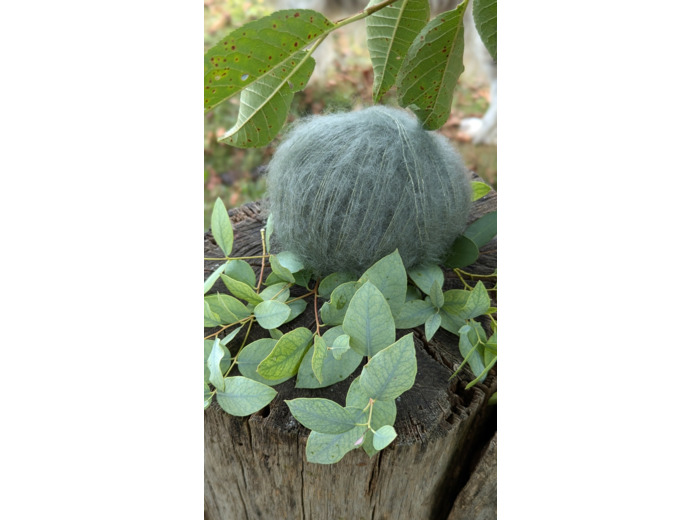 Pelote FLOCON (80% Kid mohair 20% soie) - Vert sauge