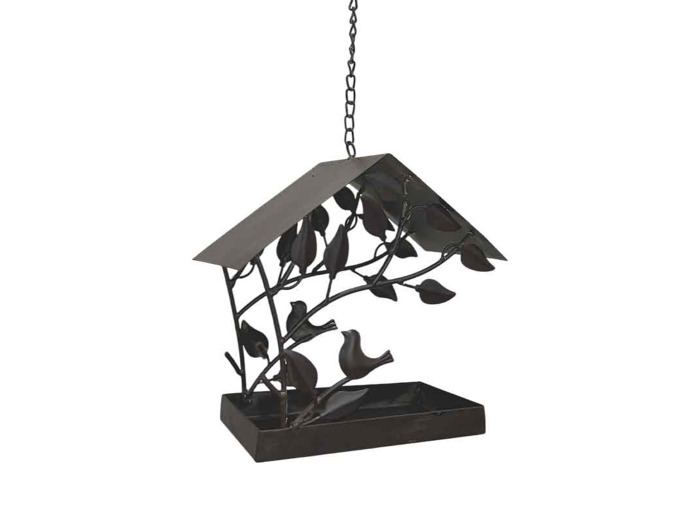 Mangeoire à suspendre fleurie 23x12x51cm