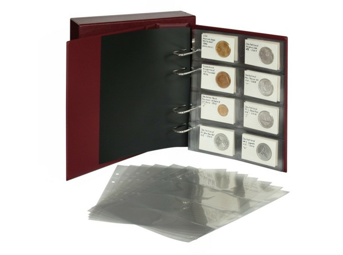 FEUILLES TRANSPARENTES 8 CASES 1364 POUR COINCARD REBECK ou TELECARTES