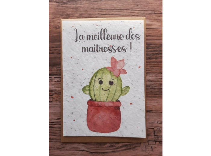 Carte à planter "La meilleure des maîtresses"