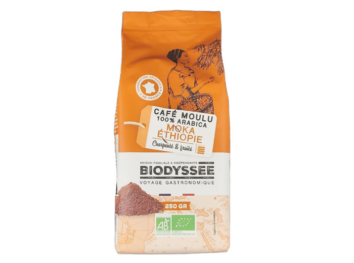 Café Moulu 100% Arabica Moka Ethiopie 250g Bio