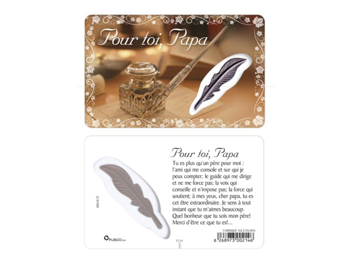 Carte-prière avec insertion A TOI PAPA