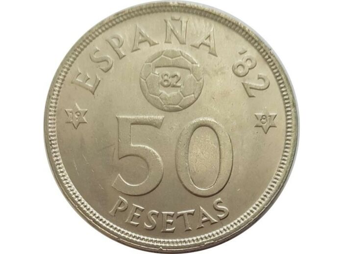 ESPAGNE 50 PESETAS 1980 (81) MONDIAL 1982 SUP