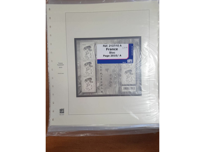 FEUILLE COMPLEMENTAIRE FRANCE 2010 BLOC (JEUX AVEC POCHETTE) SAFE