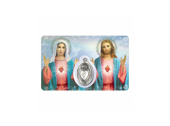 Carte-prière avec insertion - SC de MARIE et JESUS - espagnol