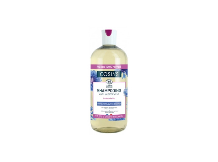 Shampooing anti jaunissement cheveux gris blancs et blonds Centaurée 500ml