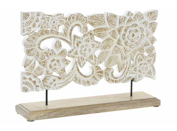 DÉCORATION MANGUE 40X9X27 PORTÉ BLANC