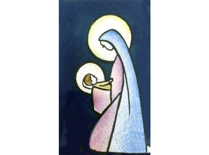 Vierge agenouillée sans fleur 9,5X5,5cm - EMAUX DU LIBAN
