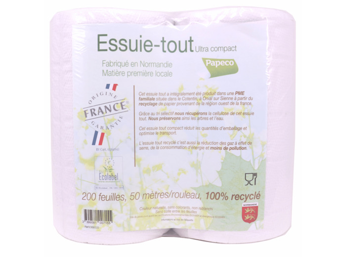 Essuie-tout 2 Rouleaux Ultra Compacts