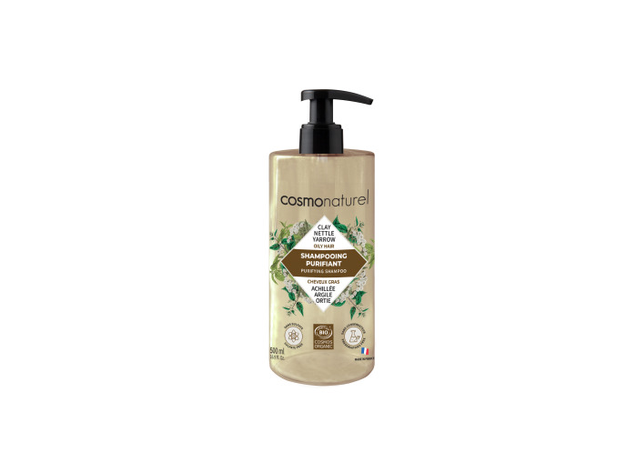 Shampoing cheveux gras Achillée Argile Ortie 500ml
