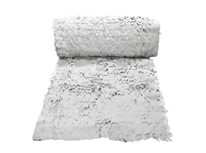 Filet de camouflage Camo First® snow au mètre : ombrage, déco et camouflage 3D réversible