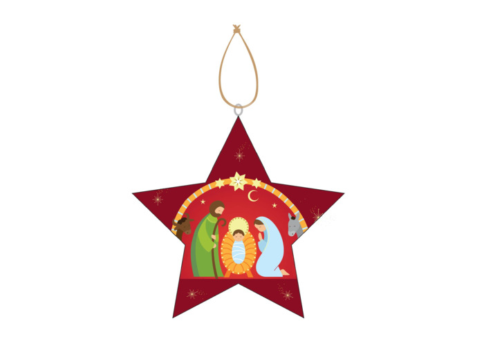 Etoile rouge Sainte Famille 10cm