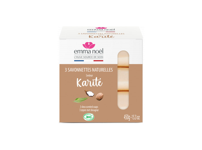 Pack 3 Savonnettes Karité Surgras 3x150g