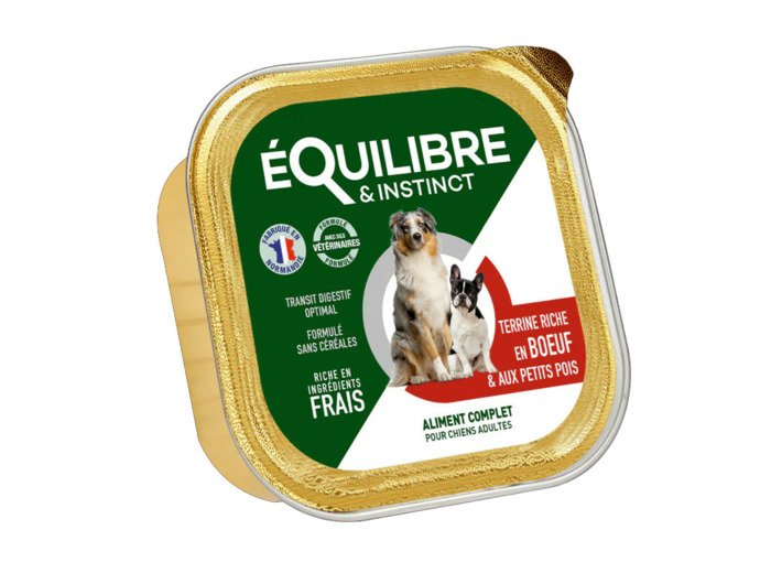 Équilibre & Instinct, Pâtée riche en bœuf & aux petits pois - 300g