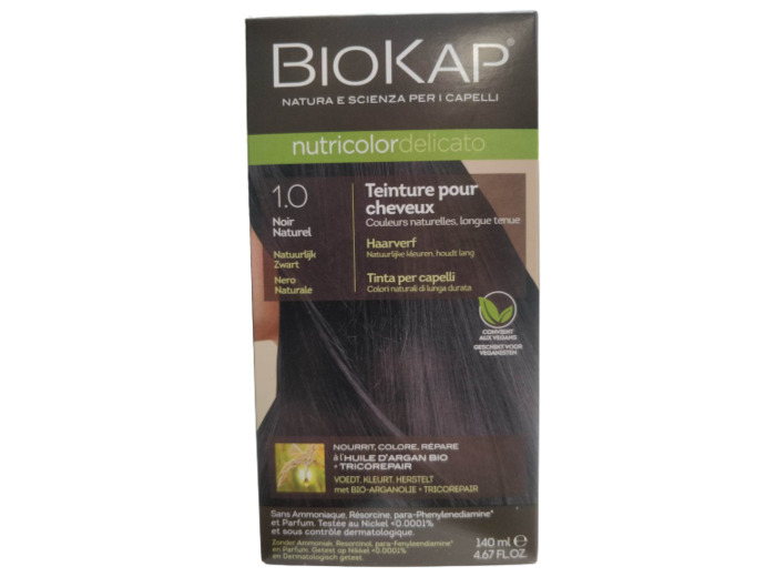 Coloration Nutricolor Delicato 1.0-Noir Naturel-140ml-Biokap