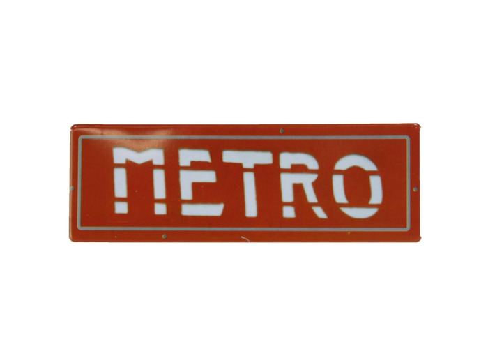 Mini plaque Métro rouge