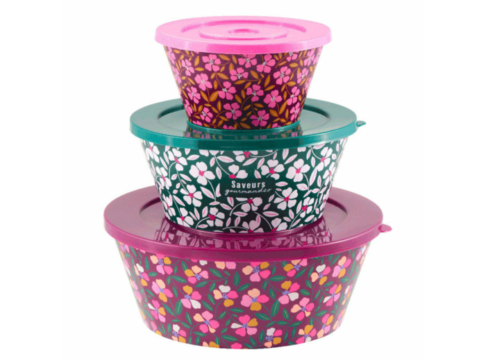 SALADIERS  X3 EMPILABLES chat bonheur