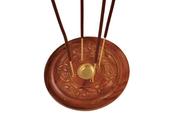 Porte Encens en  Bois Rond D10cm